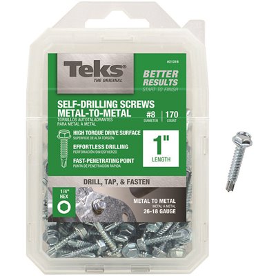 #8X1 HEX SCREWS 170PK