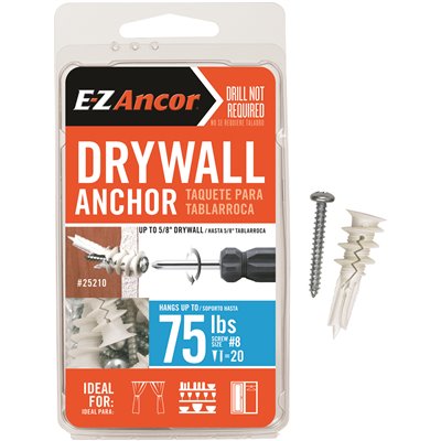 #8X1-1/4 DRYWALL ANCHOR 20PK