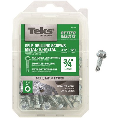 #12X3/4 HEX SCREWS 120PK