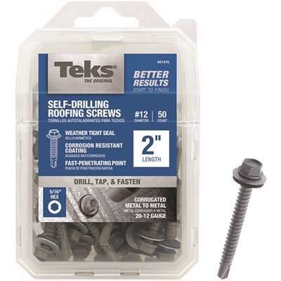 #12X2 HEX SCREWS 50PK