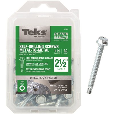 #14X2-1/2 HEX SCREWS 30PK