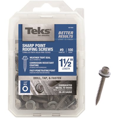 #9X1-1/2 HEX SCREWS 100PK