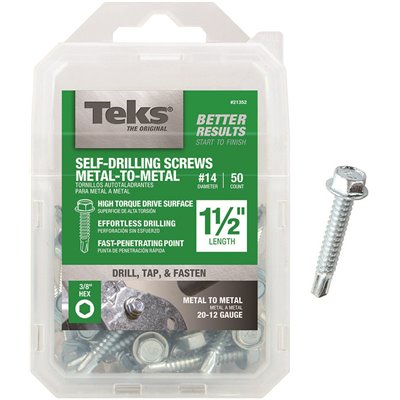 #14X1-1/2 HEX SCREWS 50PK