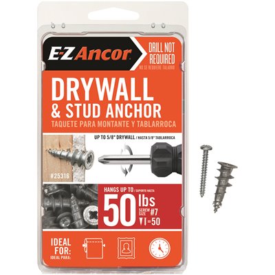 #7X1-1/4 DRYWALL ANCHOR 50PK