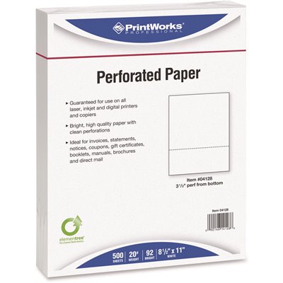 PAPER,PERF, 3 1/2, 20#,WE