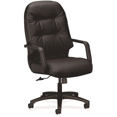 CHAIR,EXEC,LEATHER,BK