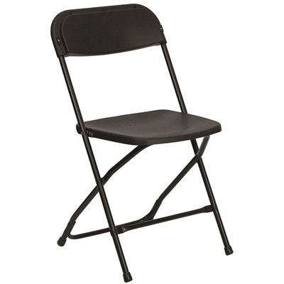 PREM PLASTC FOLDNG CHAIR BLK