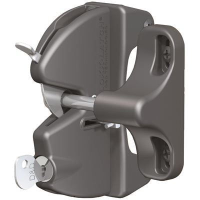 GATE LATCH LOCKABLE BLACK