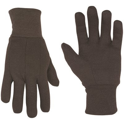 COTTON JERSEY GLOVES BROWN