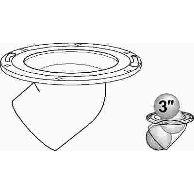 DWV PVC CLOSET FLANGE 3"