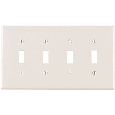 WHT 4G TOOGLE WALL PLATE 1PK