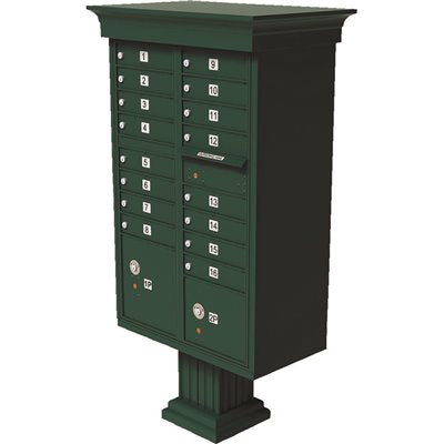 MAILBOX 16 PED FOREST GREEN