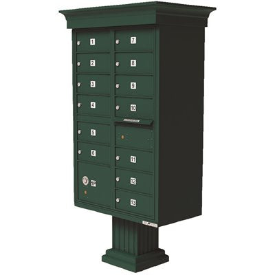 MAILBOX 13 PED FOREST GREEN