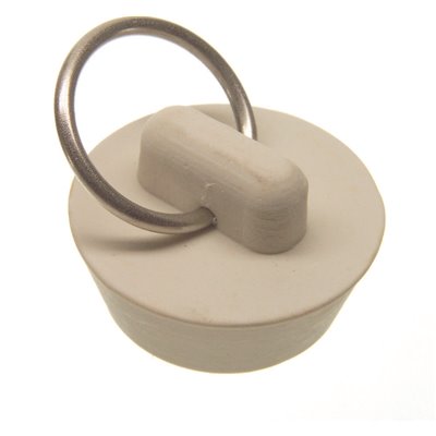 1" RUBBER DRAIN STOPPER WHT