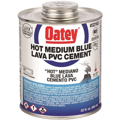 32oz PVC BLU LAVA HOT CEMENT