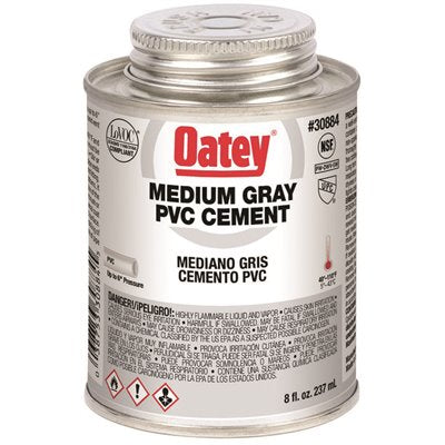 8oz PVC CEMENT MEDIUM GRAY