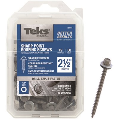 #9X2-1/2 HEX SCREWS 60PK