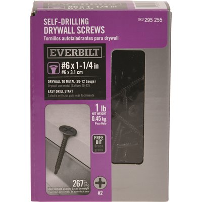 #6X1-1/4 SCREWS PHILLIPS 1LB