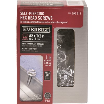 #8X1/2 SCREWS HEX 1LB