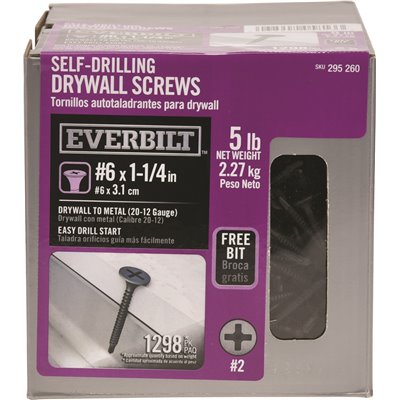 #6X1-1/4 SCREWS PHILLIPS 5LB