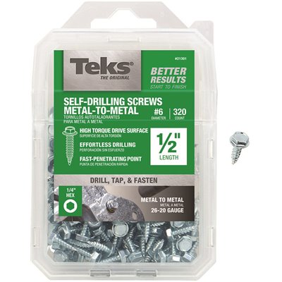 #6-18X1/2 HEX SCREW 320PK