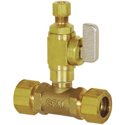 FULL SLIP VALVE TEE 7/8 X 1/