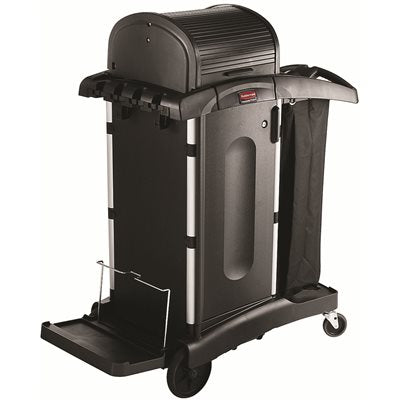JANITORIAL CLEANING CART BLK