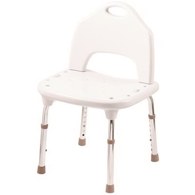 TOOL FREE SHOWER CHAIR WHITE