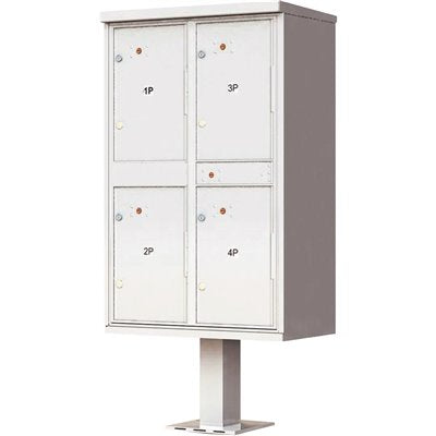 4 PARCEL LOCKERS PED GREY