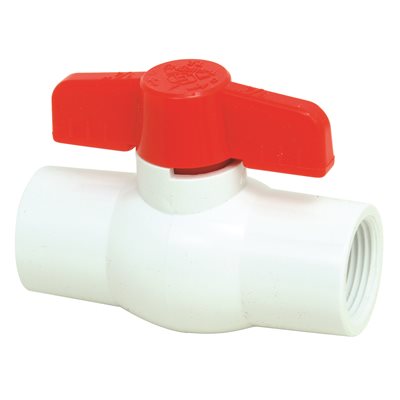 PVC THREADED BALL VALVE 1/2"