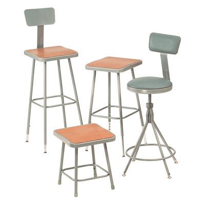 STOOL W/HDBRD&SQ ST&BKRST 30