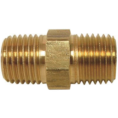 BRASS HEX NIPPLE 3/8 LF