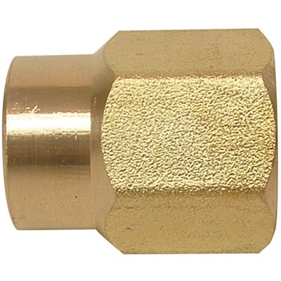 BRASS COUPLING 1/2 X 3/8 LF