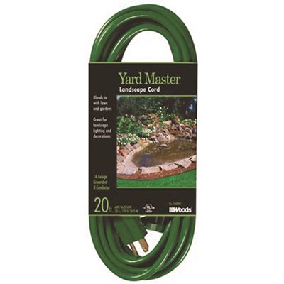 YARDMASTER EXT CORD 20FT GRN