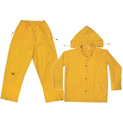 YELLOW 3PC RAIN SUIT L