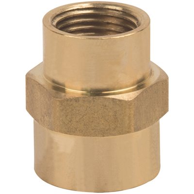 BRASS CPLNG 1/2"X3/8" IPS LF