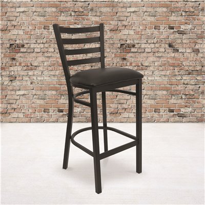 31" BLK CUSHIONED BAR STOOL