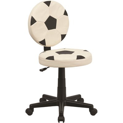 SOCCER BLK WHITE TASK CHAIR