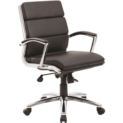 DESK CHAIR MID-BACK BLACK