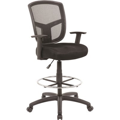 DRAFT CHAIR W/ADJUST ARM BLK