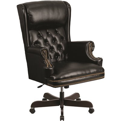 BLK LTHR OFFCE CHAIR