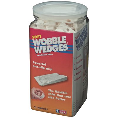 WOBBLE WEDGES SOFT WHT 75PK