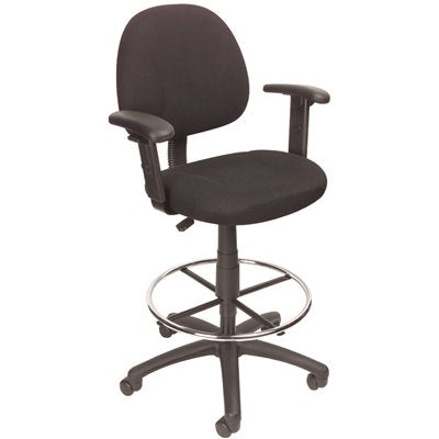 DRAFT CHAIR W/ADJUST ARM BLK