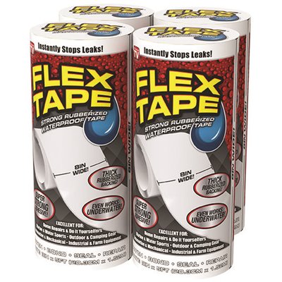 WTRPRF TAPE WHITE 8"X5' 4CS