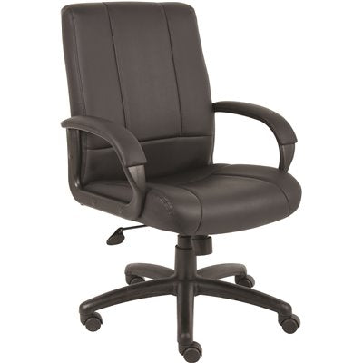 EXEC CHAIR W/PAD ARM BLACK