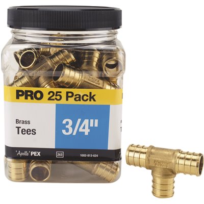 3/4 IN. PX TEE 25-PK JR