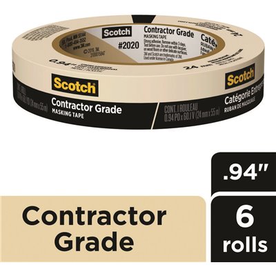 0.94"X60.1YDS MASK TAPE6PK