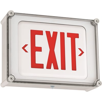 WHITE/RED LED EXIT SIGN