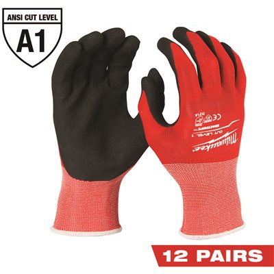 GLOVES NITR RED MEDIUM 12PK