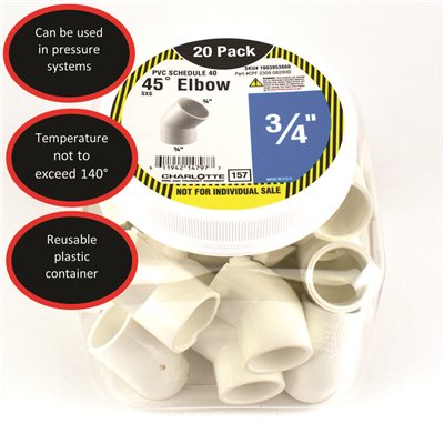 3/4" PVC ELBOW SXS PK/20